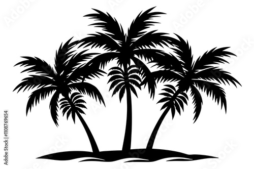 Wallpaper Mural palm tree silhouette Torontodigital.ca