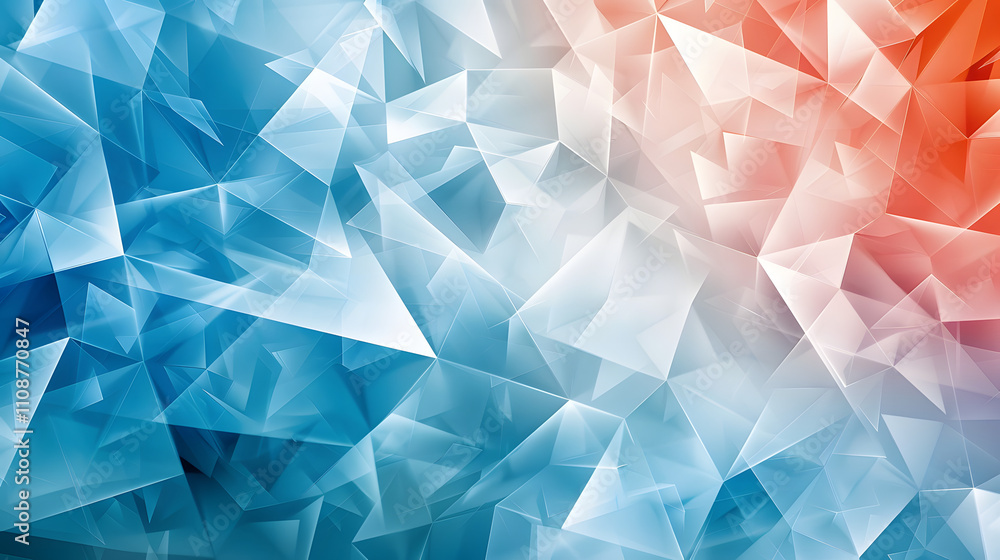Obraz premium Abstract geometric background with blue and orange hues, ideal for digital design.