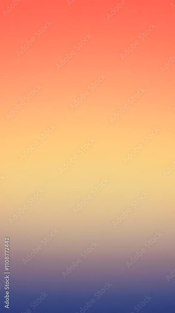 Obraz premium A serene gradient showcasing warm orange and yellow hues transitioning into deep blue, creating a calming atmosphere.