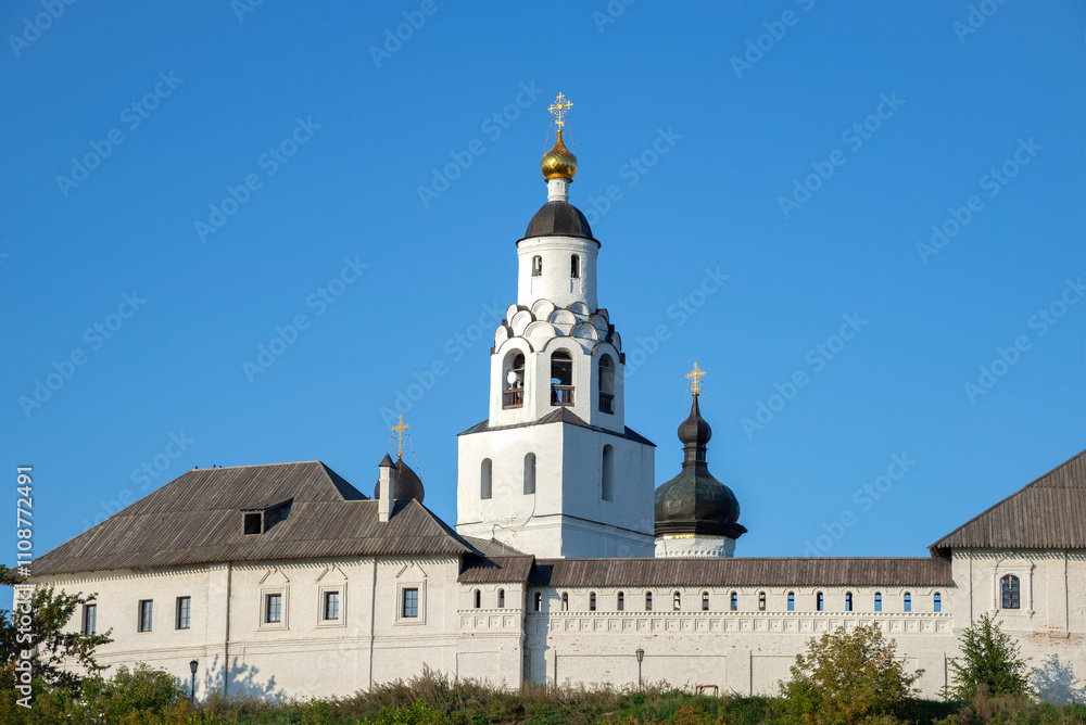 Fototapeta premium The ancient Assumption Monastery in the evening light, Sviyazhsk. Republic of Tatarstan