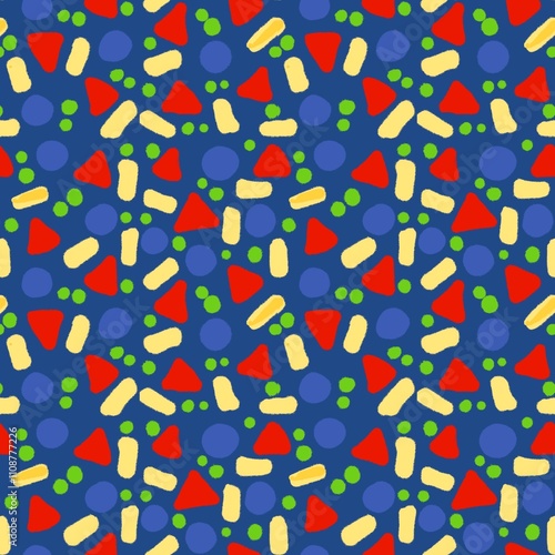 Colorful Shape Seamless Pattern Illustration design