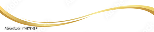 gold wave curve, golden wave corner shape for element, stripes ribbon golden graphic, striped gold