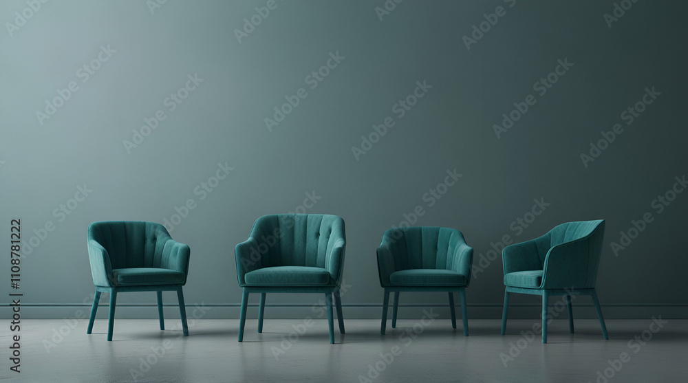 two chairs and table blue. Genrative.ai two chairs and table blue. Genrative.ai