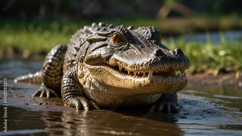 Obraz premium Alligator in River