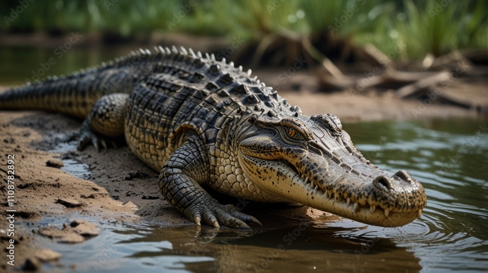 Fototapeta premium Alligator in River