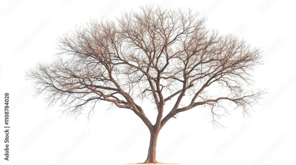 Obraz premium tree without leaves on white
