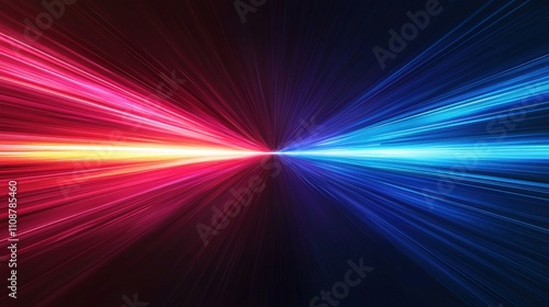 Dynamic Red and Blue Light Burst  Abstract Speed  Energy  and Technology Background