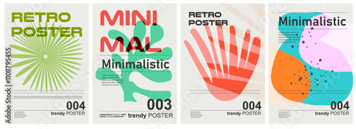  brutalism cover shape, poster, retro, minimalist, trendy, graphic, 