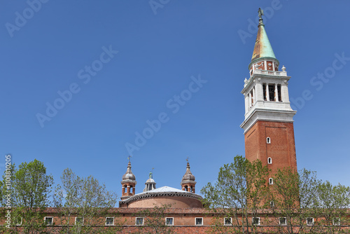 Back view of San Giorgio Maggiore, a 16th-century Benedictine church on the island of the same name