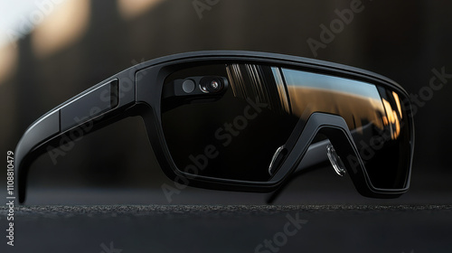 Smart Glasses with Augmented Reality Features and Waveguide HUD Technology photo