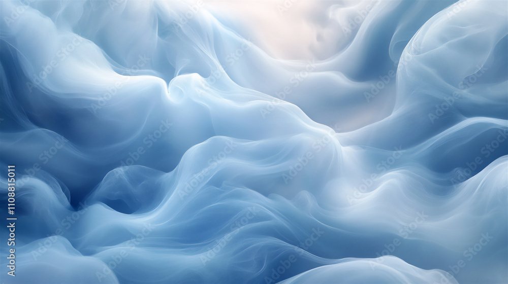 Obraz premium A serene ocean wave pattern pastel blue and soft _0081