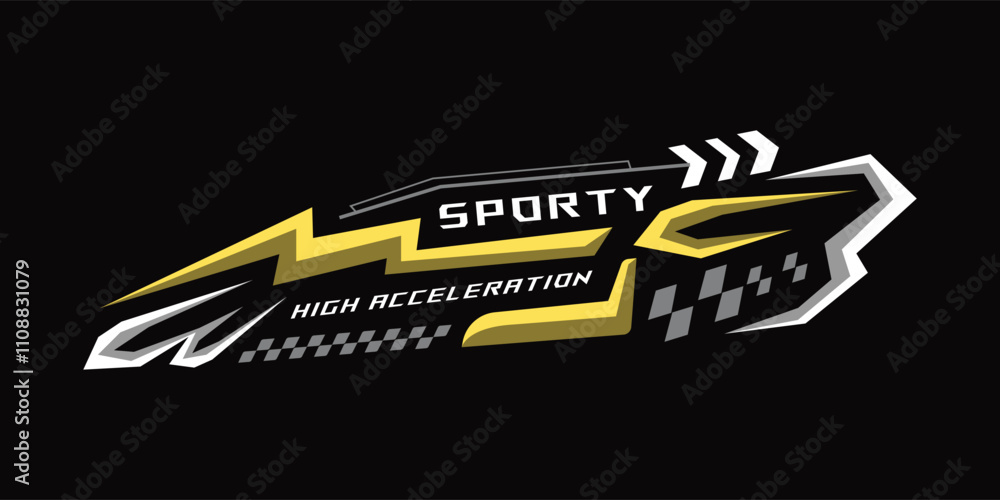 Fototapeta premium Abstract sport racing stripes sticker wrap modification design