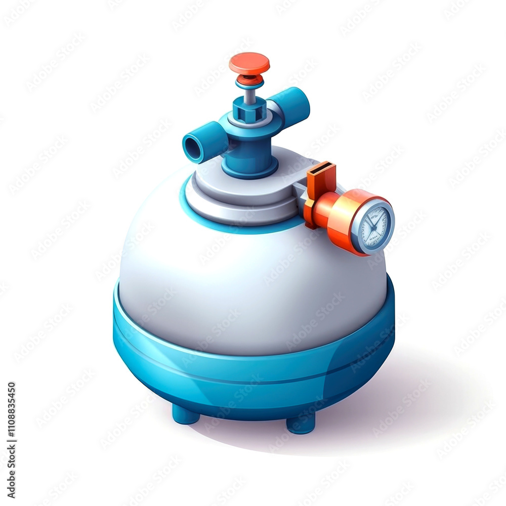 Fototapeta premium Isometric illustration of a water filter.