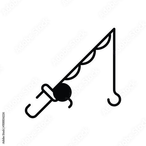 Fishing Rod vector icon
