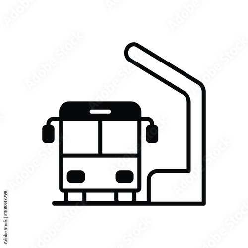 Bus Station vector icon