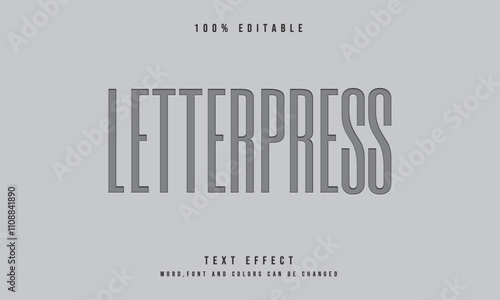 Letterpress Text Effect - 100% Editable, Customizable Fonts and Colors