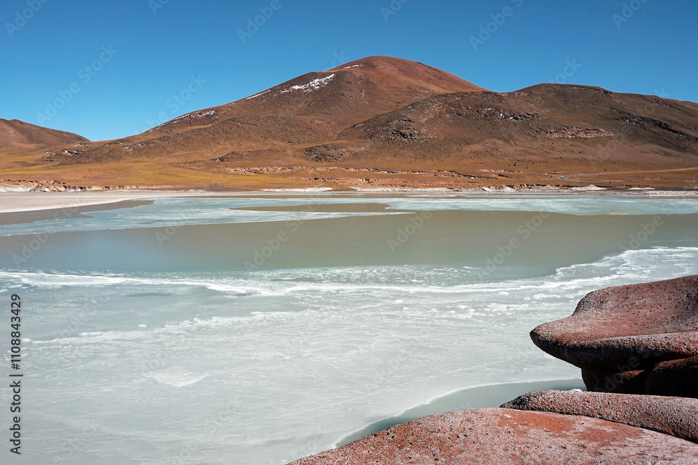 Natural beauty of red rocks and lagoons, Piedras Rojas, San Pedro De ...