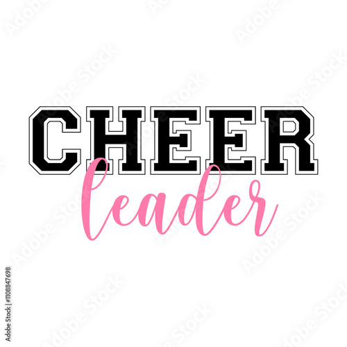 Cheerleader  svg cut file. Isolated vector illustration.