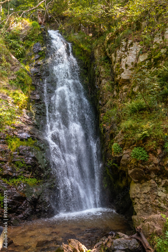 Upper part of the Todtnau waterfall in the Black Forest in Germany Upper part of the Todtnau waterfall in the Black Forest in Germany