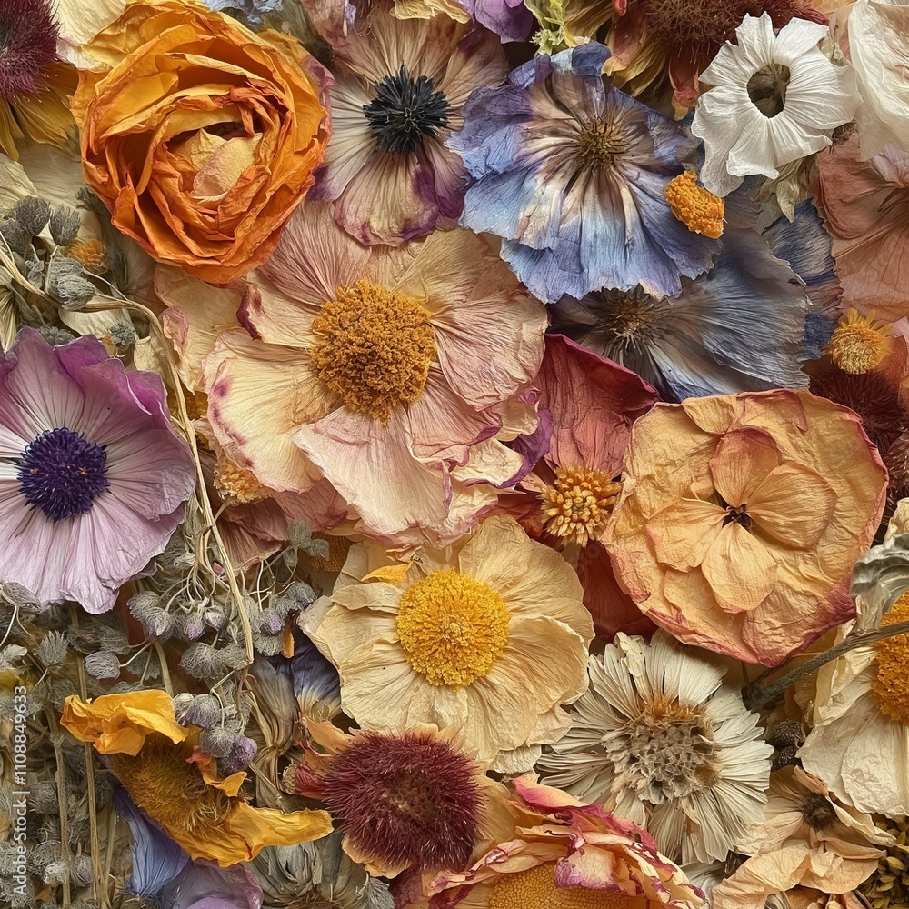 Fototapeta premium dry flowers bouquet. 