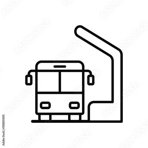 Bus Station vector icon