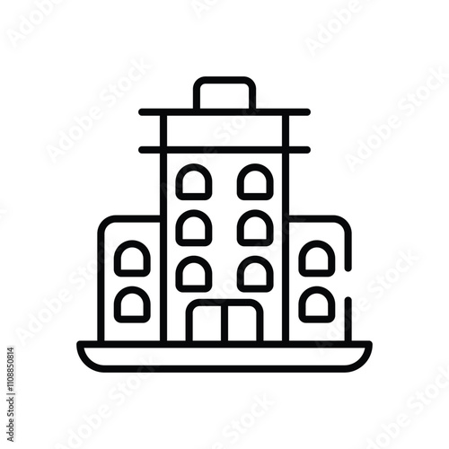 Hostel Dormitory vector icon