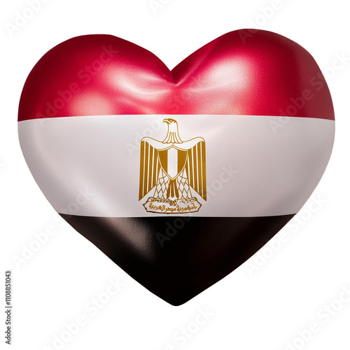 Obraz na płótnie Egypt flag in heart shape.
w salonie