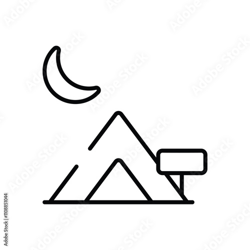 Camping Ground vector icon