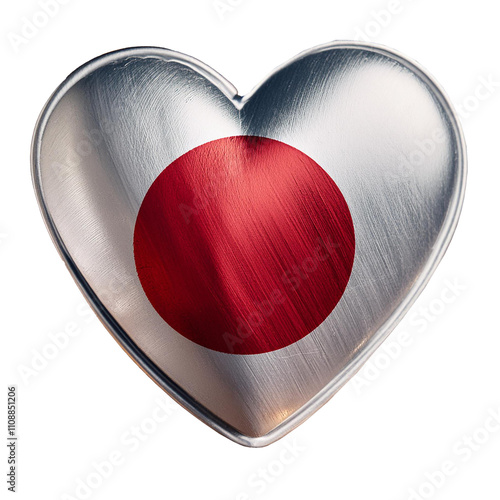 Obraz na płótnie Japan flag in heart shape.
w salonie