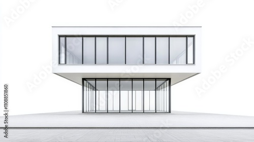 Modern Office Space with Large Windows and Sleek Design