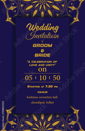 Professional wedding invitation card 