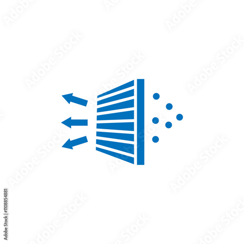 Air filter icon Thin line illustration set