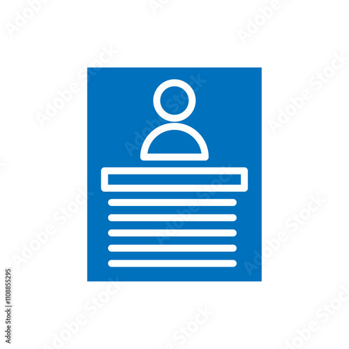 Biography icon Thin line illustration set