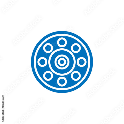 Car bearing icon Thin line illustration set