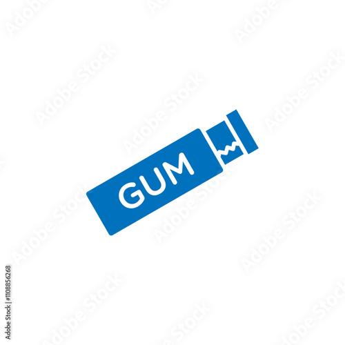 Chew gum icon Thin line illustration set