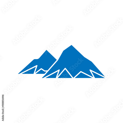 Cliff icon Thin line illustration set