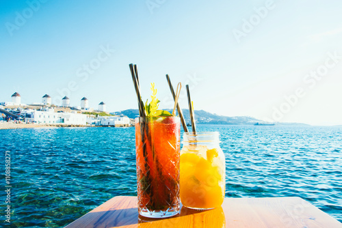 Drinking Cocktails in Mykonos