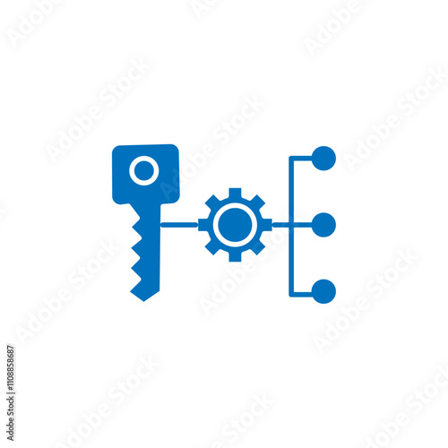 Key factor icon Thin line illustration set