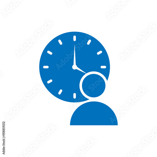 Office time icon Thin line illustration set