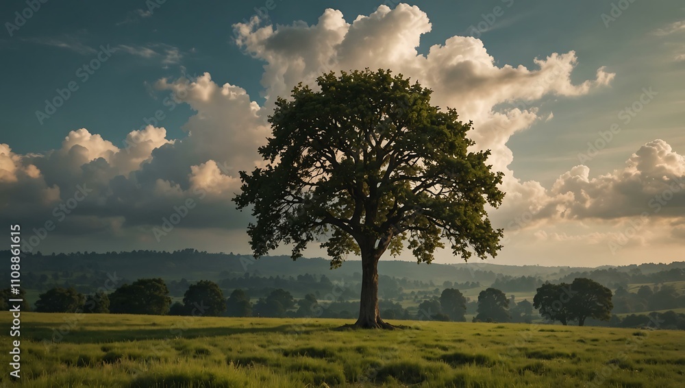Single tree in natural setting. Single tree in natural setting.