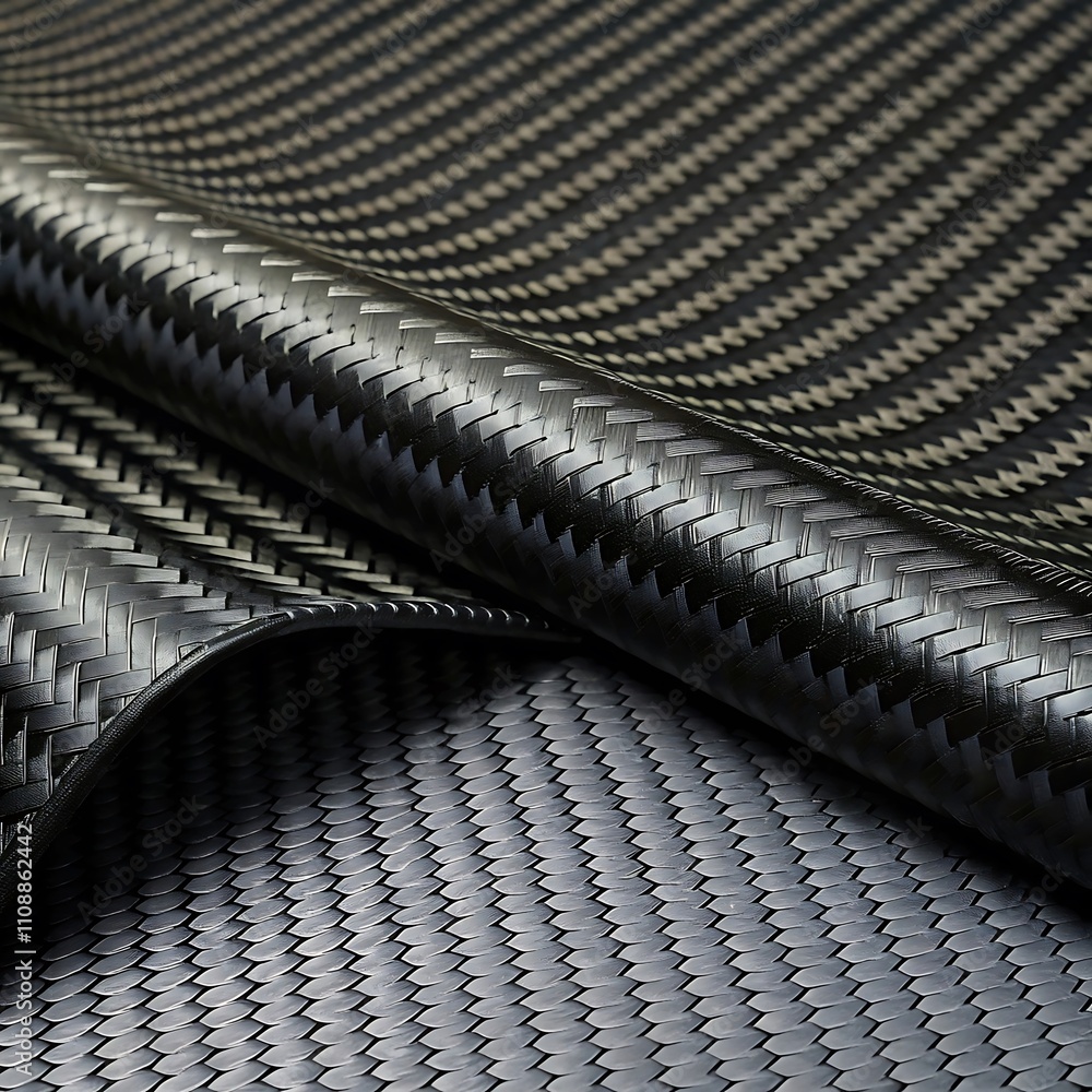 custom made wallpaper toronto digitalClose-up of glossy carbon fiber sheets with intricate weave patterns, showcasing their sleek and reflective surface.