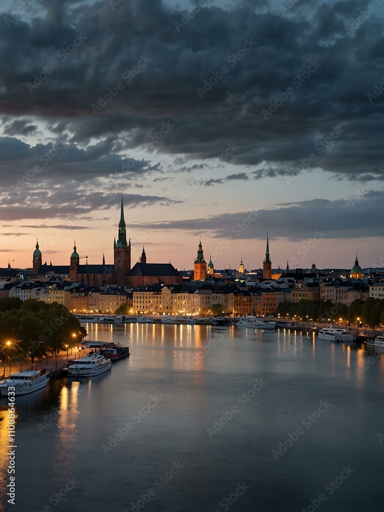 Fototapeta premium Skyline of Stockholm.