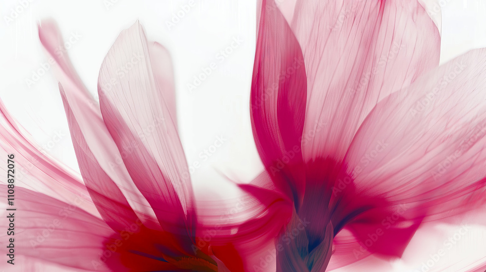 Soft motion blur of vibrant pink floral petals. Soft motion blur of vibrant pink floral petals.