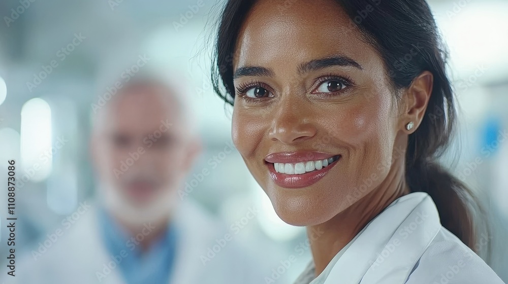 Fototapeta premium Confident Smiling Doctor Healthcare Professional Woman Portrait