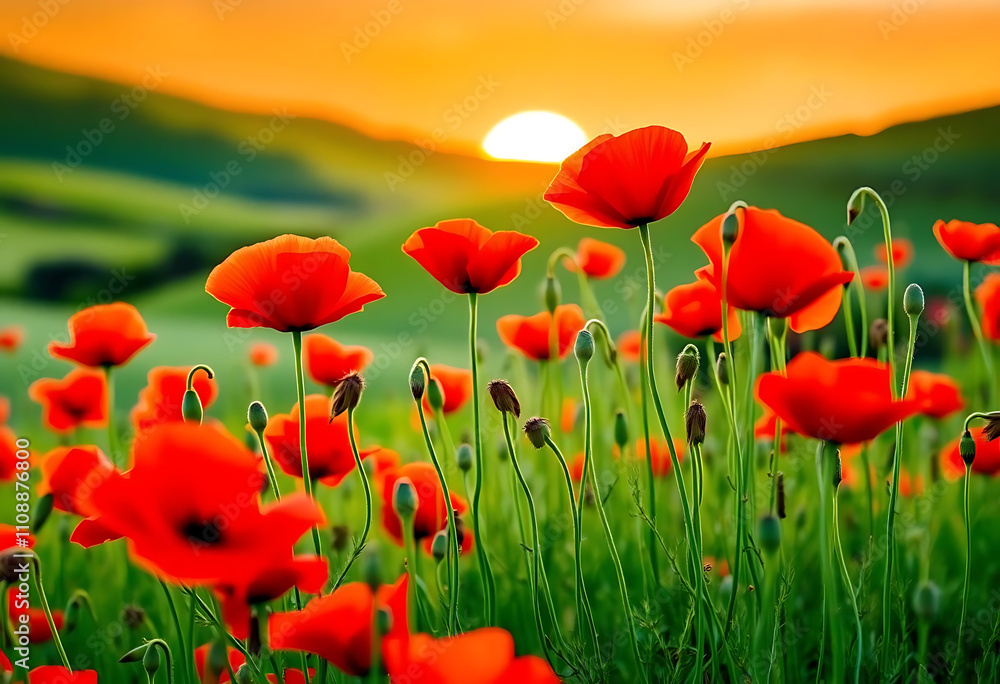 Fototapeta premium field of poppies