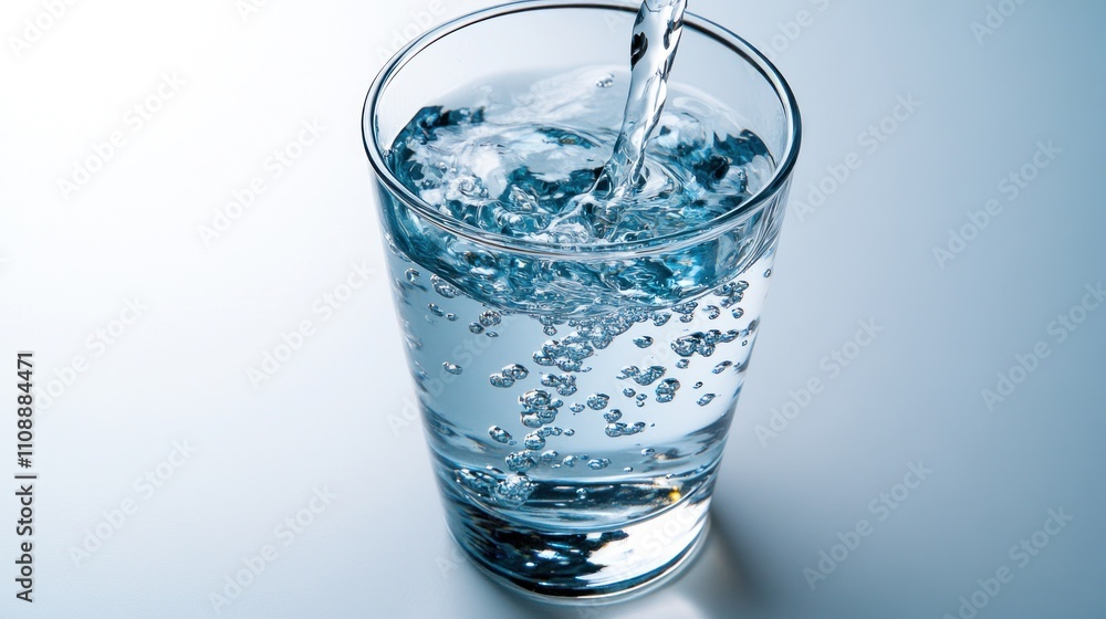 Crystal Clear: Water Pouring into a Glass Crystal Clear: Water Pouring into a Glass