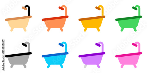 Editable bath tub, bathroom vector icon. Part of a big icon set family. Perfect for web and app interfaces, presentations, infographics, etc