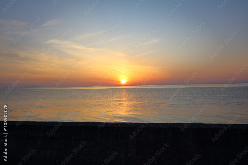 Obraz premium 沈む夕日の美しさ