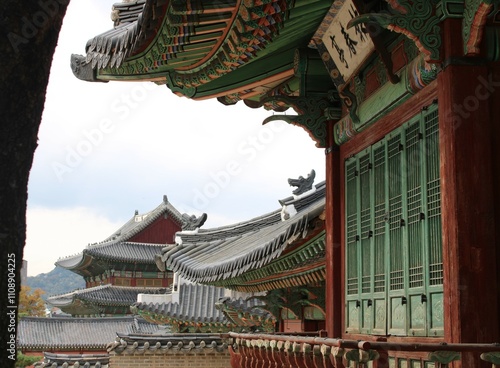 Beautiful roofs of Changgyeonggung palace, Seoul, South Korea