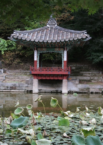 Small pagoda in secret garden of Changgyeonggung palace, Seoul, South Korea